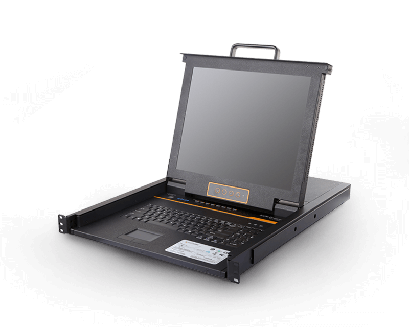 17” 8 Port CAT5 LCD KVM over IP Switch 1-Local / 1-Remote Access