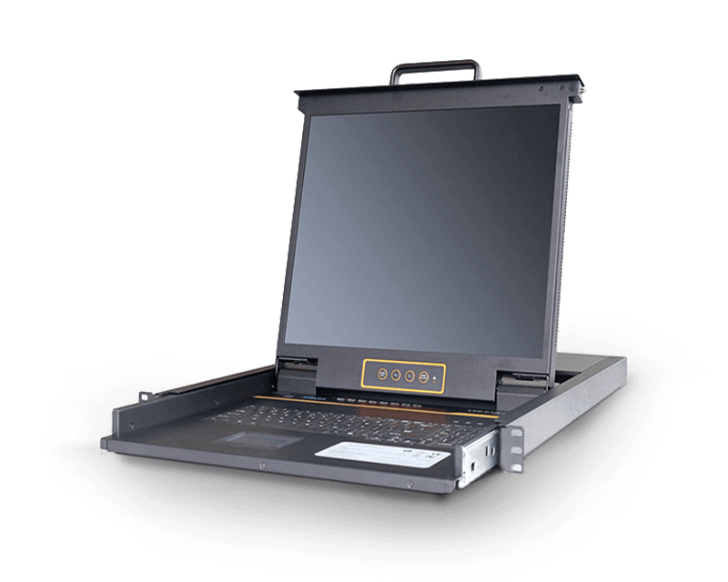 19” 8 Port CAT5 LCD KVM over IP Switch 1-Local / 1-Remote Access