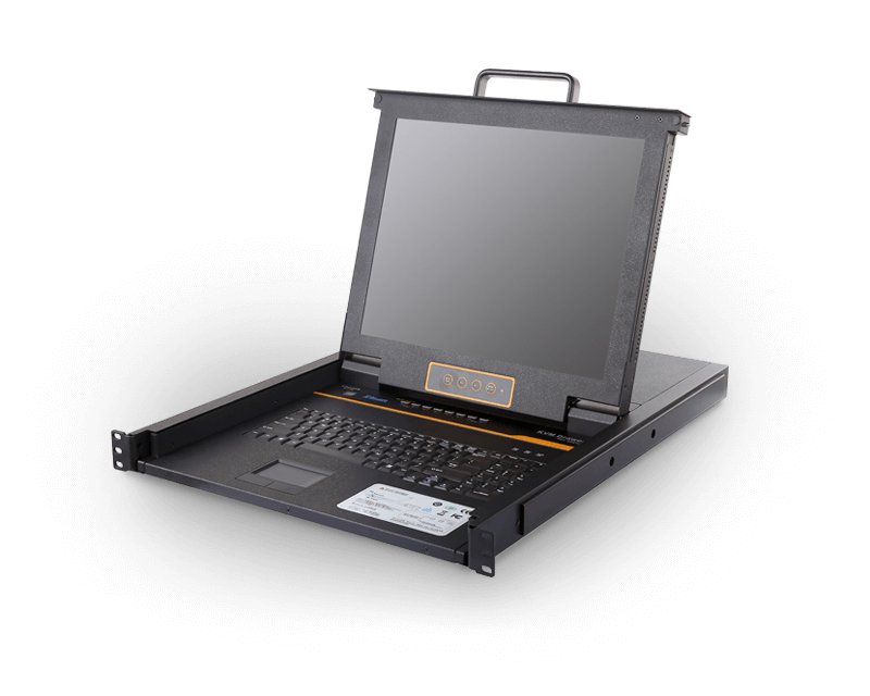 Single Rail 8-port 17” VGA LCD KVM Switch 