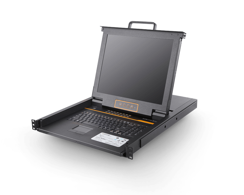 Single Rail 16-port 17” VGA LCD KVM Switch 