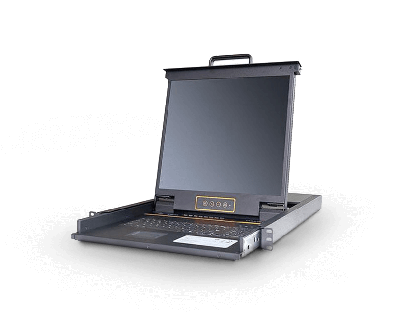 Single Rail 19” 8 Port USB VGA LCD KVM Console