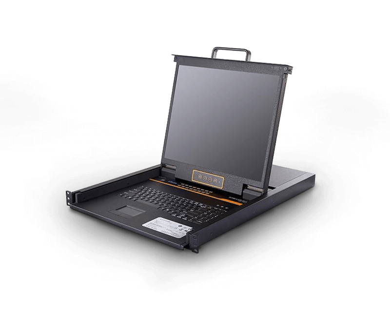 Single Rail 19” 16 Port USB VGA LCD KVM Console