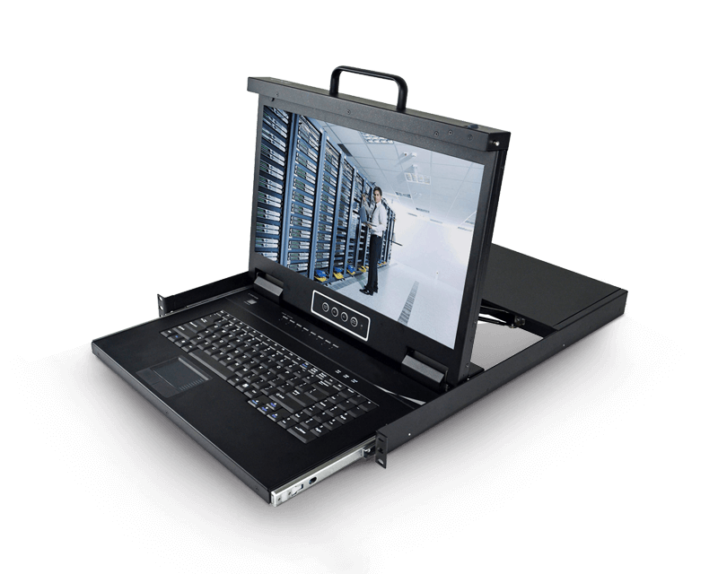 18.5” FHD Widescreen 8 Port DVI KVM Switch