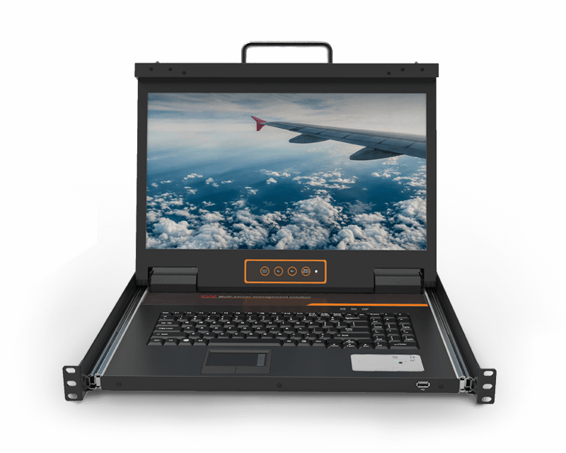 Short Depth 18.5” Widescreen LCD Console (VGA / DVI / HDMI / DP)