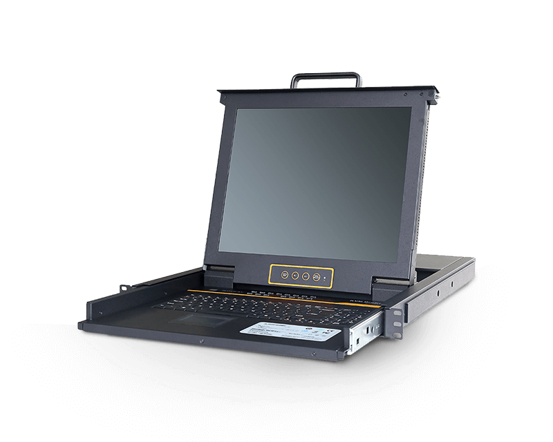 17＂ 24-Port CAT5 LCD KVM over IP Switch 1-Local / 1-Remote Access