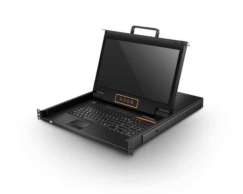 17.3'' 24 Port cat5 LCD KVM Console 1 local 1 remote access