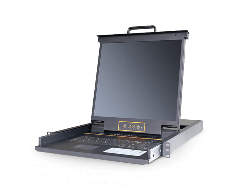 17＂ 8 Port CAT5 LCD KVM over IP Switch 1-Local / 2-Remote Access