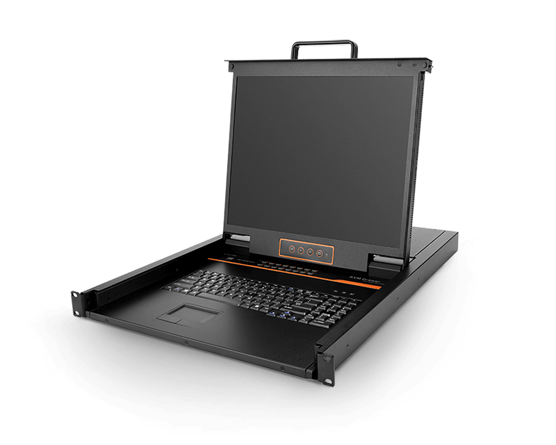 17＂ 16 Port CAT5 LCD KVM over IP Switch 1-Local / 2-Remote Access