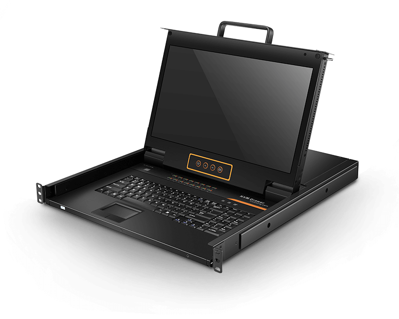 17.3” 16 Port CAT5 LCD KVM over IP Switch 1-Local / 2-Remote Access