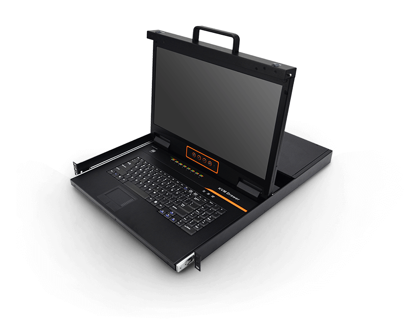 18.5” 8 Port Widescreen CAT5 LCD KVM over IP Switch 1-Local / 2-Remote Access