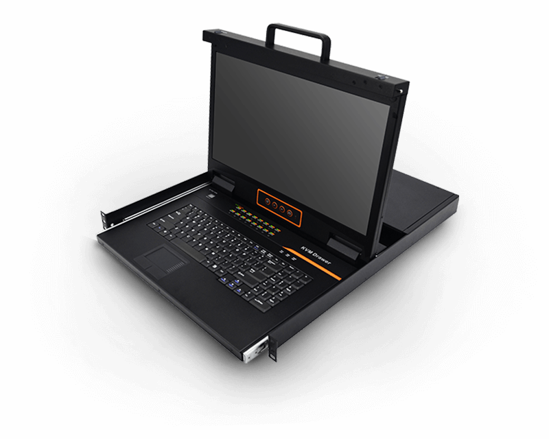 18.5” 16 Port Widescreen CAT5 LCD KVM over IP Switch 1-Local / 2-Remote Access