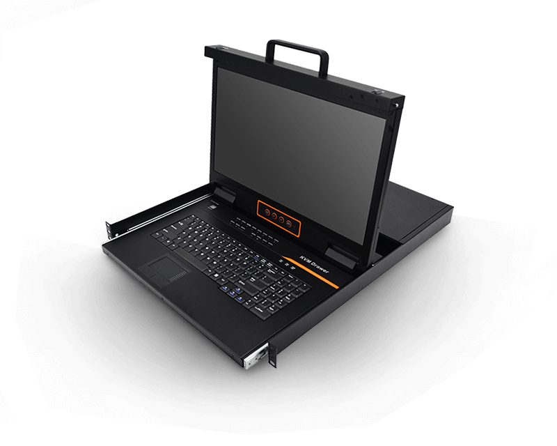 18.5” 24 Port Widescreen CAT5 LCD KVM over IP Switch 1-Local / 2-Remote Access