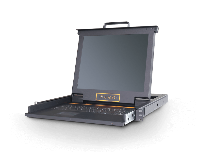 1U Rack Mount Console with 17in. LCD (DVI / VGA)