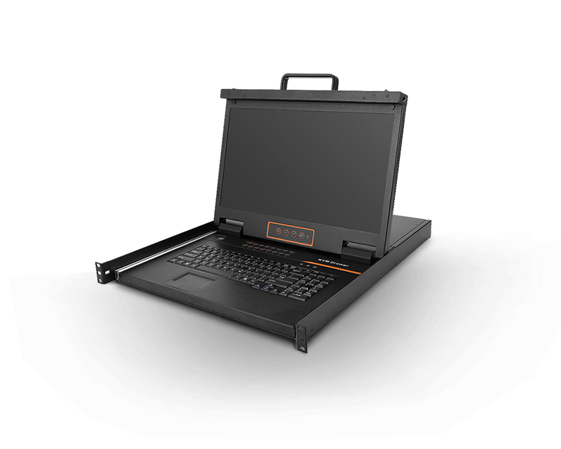 16-Port Short Depth VGA 18.5” Widescreen LCD KVM Switch
